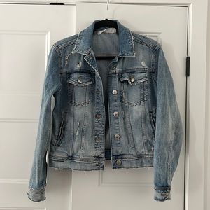 Zara distressed denim jacket